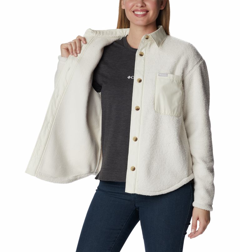 Fleece shirt hotsell jacket women's