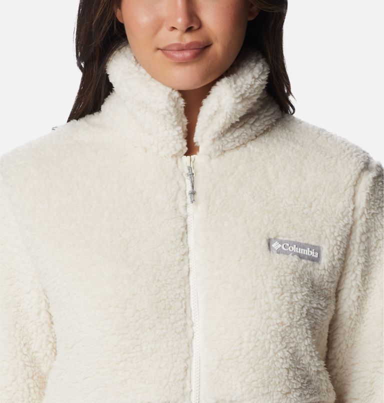 Women's Winter Pass Sherpa Long Full Zip Fleece Jacket, Color: Chalk, image 4