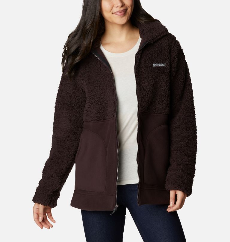 Women's Winter Pass Sherpa Long Full Zip Fleece Jacket, Color: New Cinder, image 6