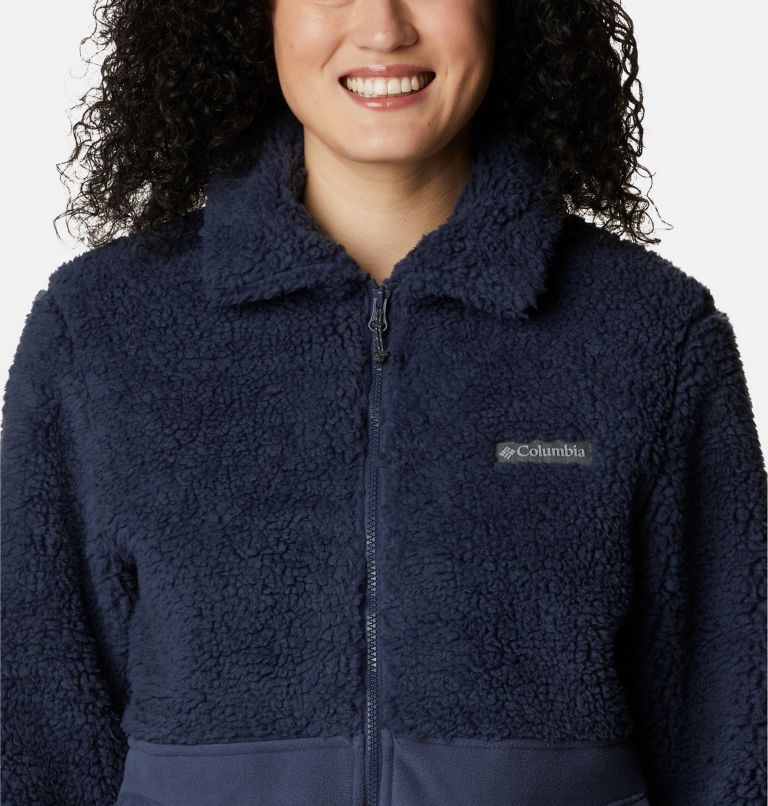 Thumbnail: Women's Winter Pass Sherpa Long Full Zip Fleece Jacket, Color: Nocturnal, image 4