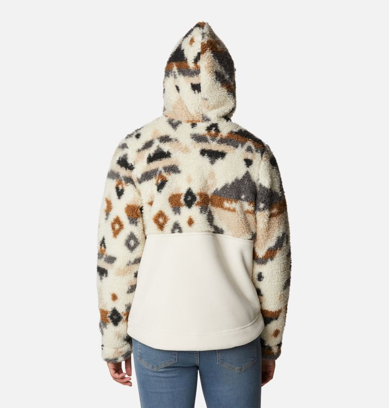 Veste polaire zippée à capuchon Winter Pass Femme, Color: Chalk Rocky MT Print, Chalk, image 2