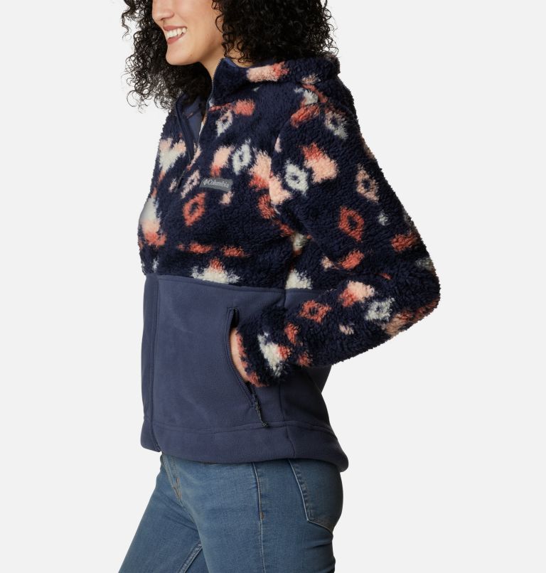 Veste polaire zippée à capuchon Winter Pass Femme, Color: Nocturnal Rocky MT Print, Nocturnal, image 3