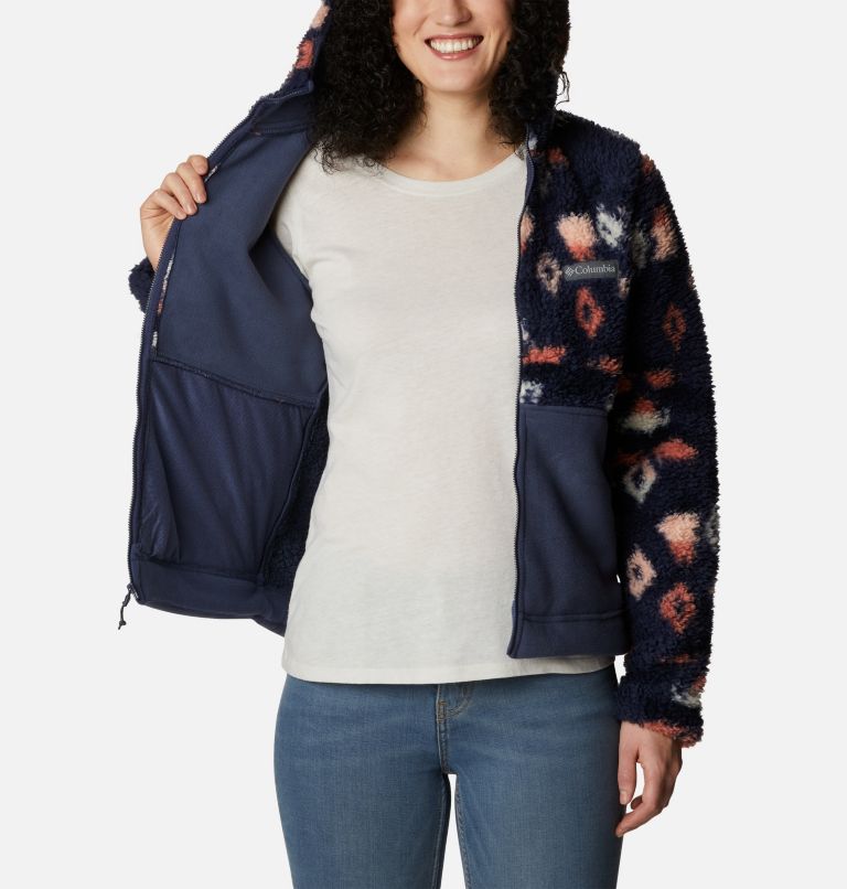 Veste polaire zippée à capuchon Winter Pass Femme, Color: Nocturnal Rocky MT Print, Nocturnal, image 5