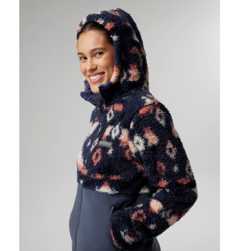 Veste polaire zippée à capuchon Winter Pass Femme, Color: Nocturnal Rocky MT Print, Nocturnal, image 7