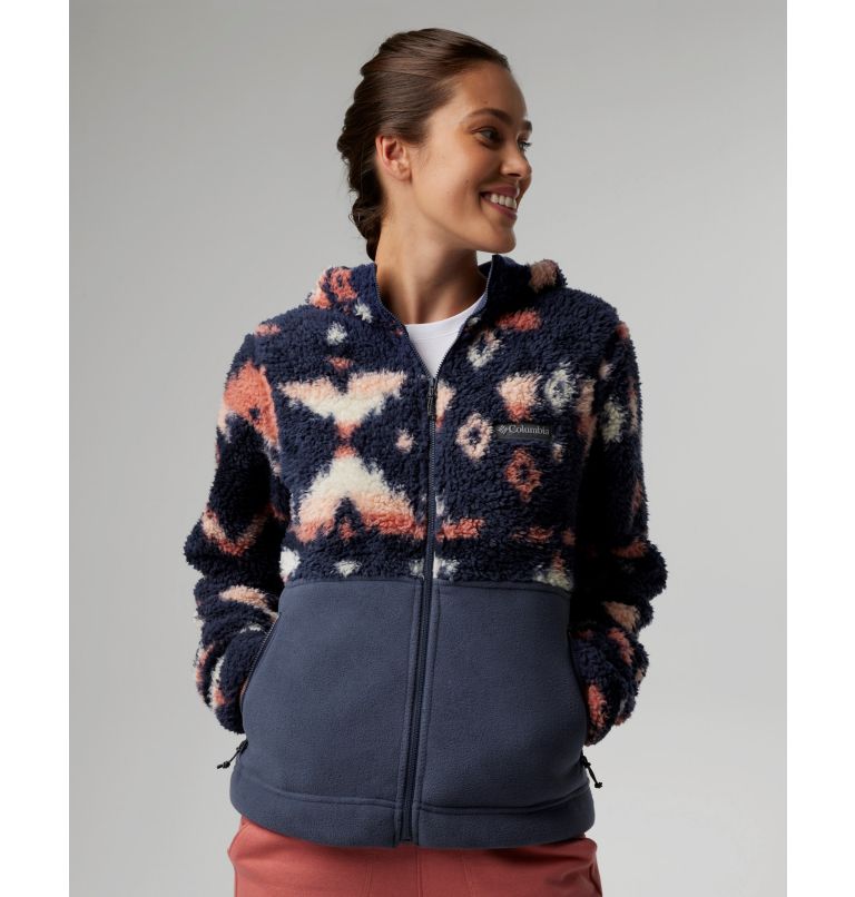 Veste polaire zippée à capuchon Winter Pass Femme, Color: Nocturnal Rocky MT Print, Nocturnal, image 8