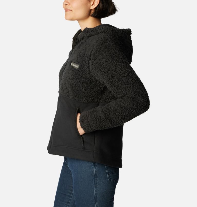 Women's Winter Pass Sherpa Hooded Fleece Jacket, Color: Black, image 3