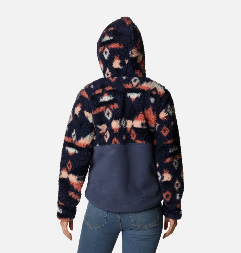 Winter Pass Sherpa Hooded Full zip | 466 | XL, Color: Nocturnal Rocky MT Print, Nocturnal, image 2