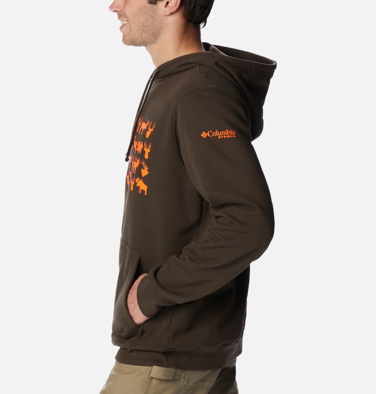 Men's PHG Game Flag II Hoodie, Color: Cordovan, Blaze Big Game Flag, image 3