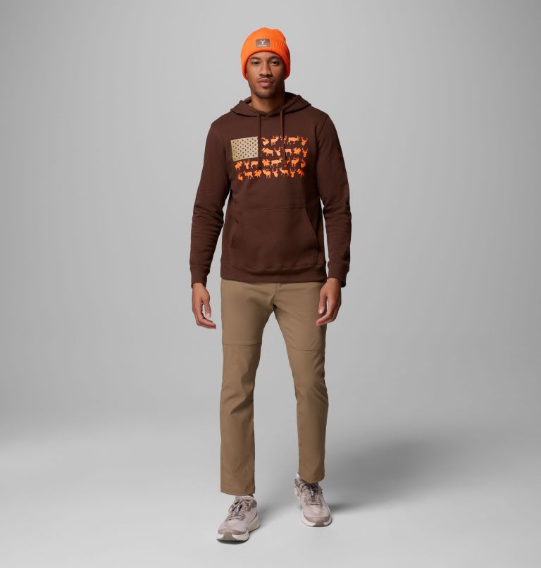 Men's PHG Game Flag II Hoodie, Color: Tobacco, Blaze Big Game Flag, image 2