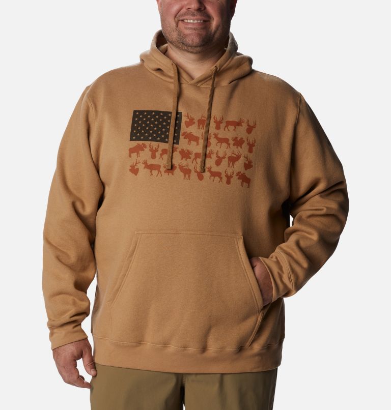 Mossy Oak Blaze Orange Men Performance Pullover Hoodie with Neck Gaiter