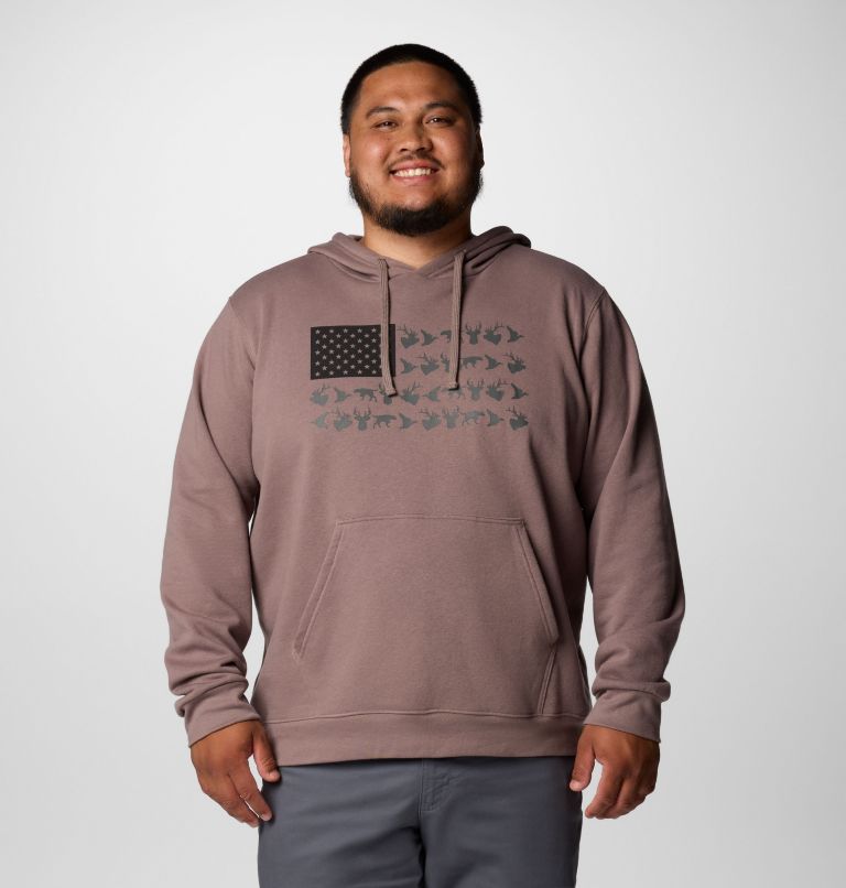 Men's PHG Game Flag II Hoodie - Big, Color: Iron, Black Hunt Flag, image 1