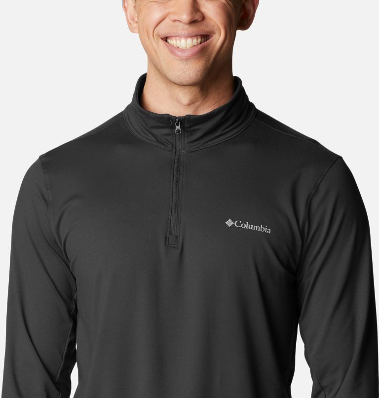 Thumbnail: Men's Tech Trail Quarter Zip Pullover Shirt, Color: Black, image 4