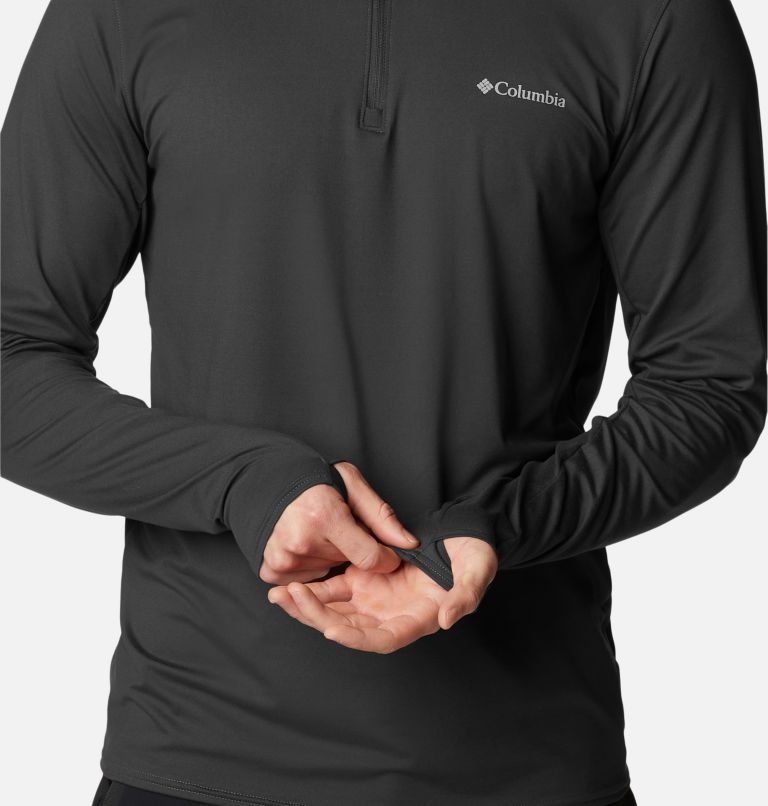 Men's Tech Trail Quarter Zip Pullover Shirt, Color: Black, image 5