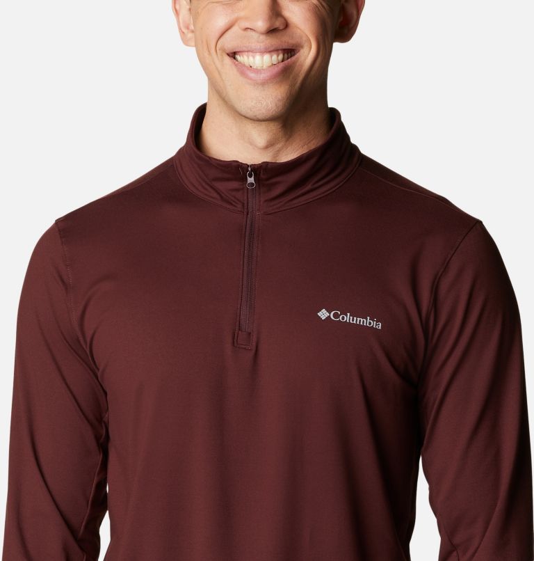 Men's Tech Trail Quarter Zip Pullover Shirt, Color: Elderberry, image 4