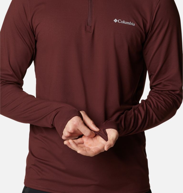 Men's Tech Trail Quarter Zip Pullover Shirt, Color: Elderberry, image 5