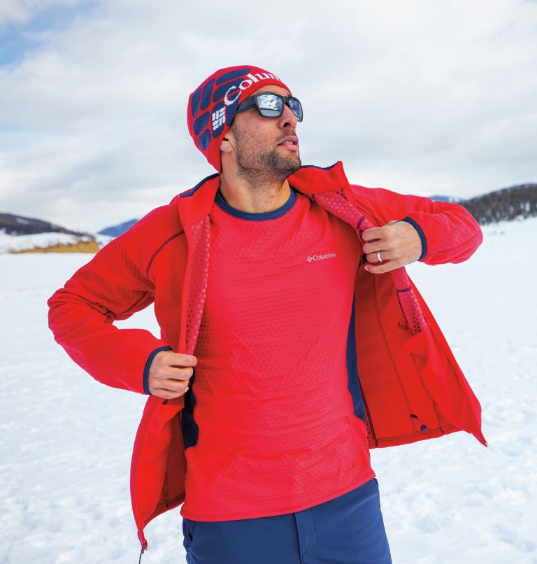 M Bliss Ascent Long Sleeve | 613 | M, Color: Mountain Red, Collegiate Navy, image 9