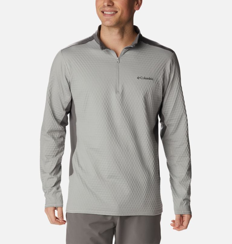 Men's Bliss Ascent Quarter Zip Pullover, Color: Columbia Grey, City Grey, image 1