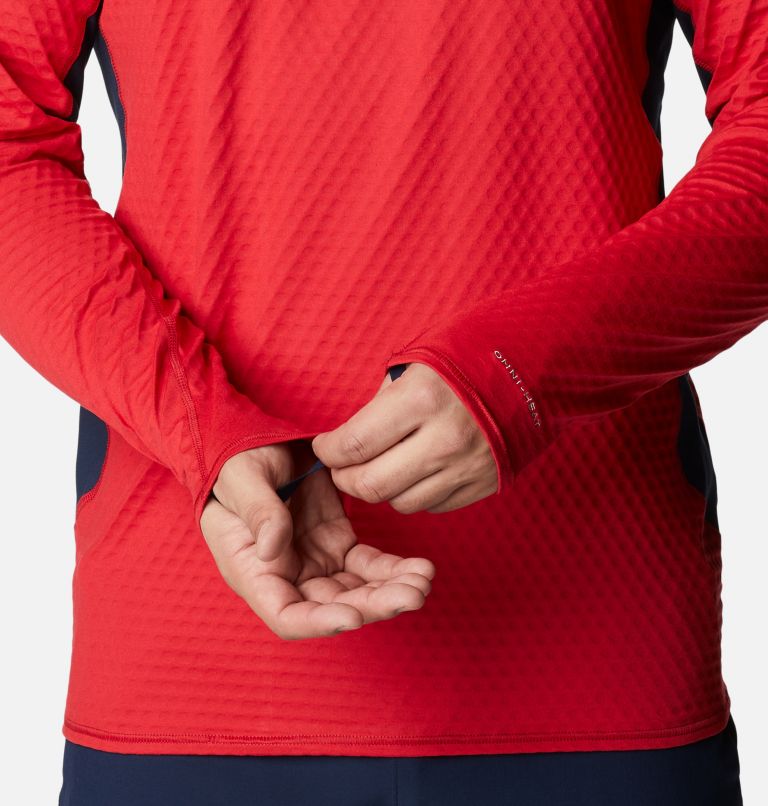 Thumbnail: M Bliss Ascent 1/4 Zip | 613 | M, Color: Mountain Red, Collegiate Navy, image 5
