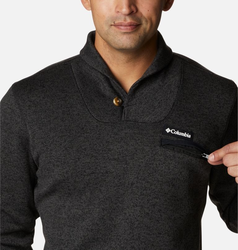Men's Sweater Weather Fleece Pullover, Color: Black Heather, image 4