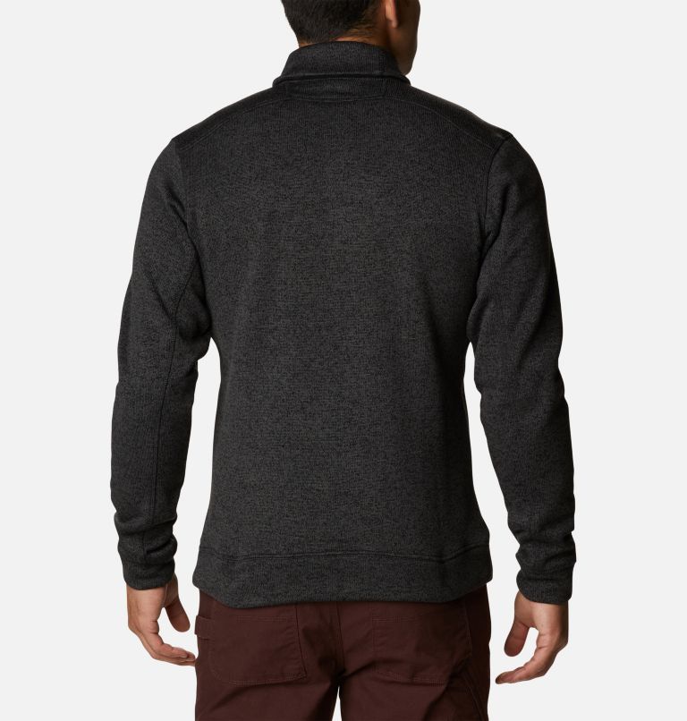 Men's Sweater Weather Fleece Pullover, Color: Black Heather, image 2