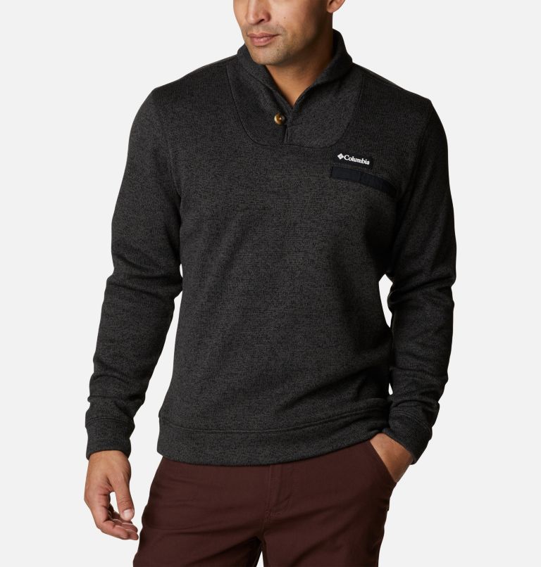 Men's Sweater Weather Fleece Pullover, Color: Black Heather, image 1