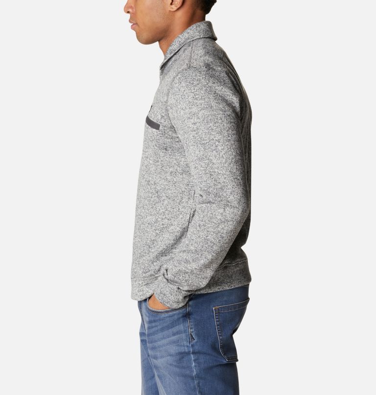 Men's Sweater Weather Fleece Pullover, Color: City Grey Heather, image 3