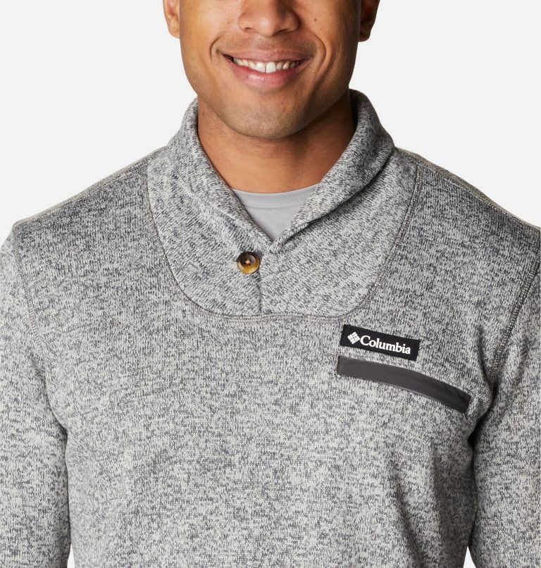 Thumbnail: Men's Sweater Weather Fleece Pullover, Color: City Grey Heather, image 4