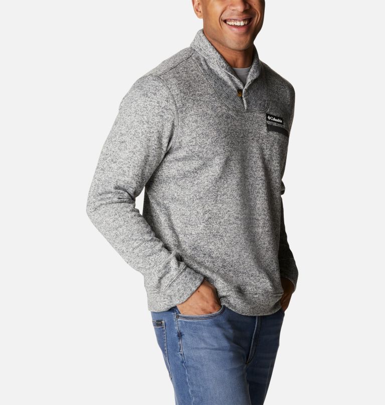 Men's Sweater Weather Fleece Pullover, Color: City Grey Heather, image 5