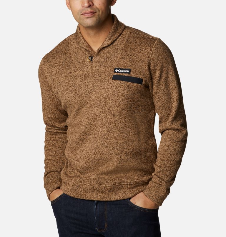 Thumbnail: Men's Sweater Weather Fleece Pullover, Color: Delta Heather, image 5