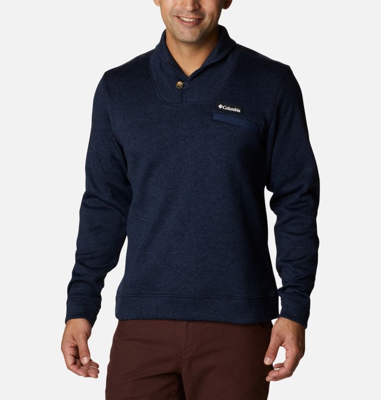 Men's Sweater Weather Fleece Pullover, Color: Collegiate Navy Heather, image 1
