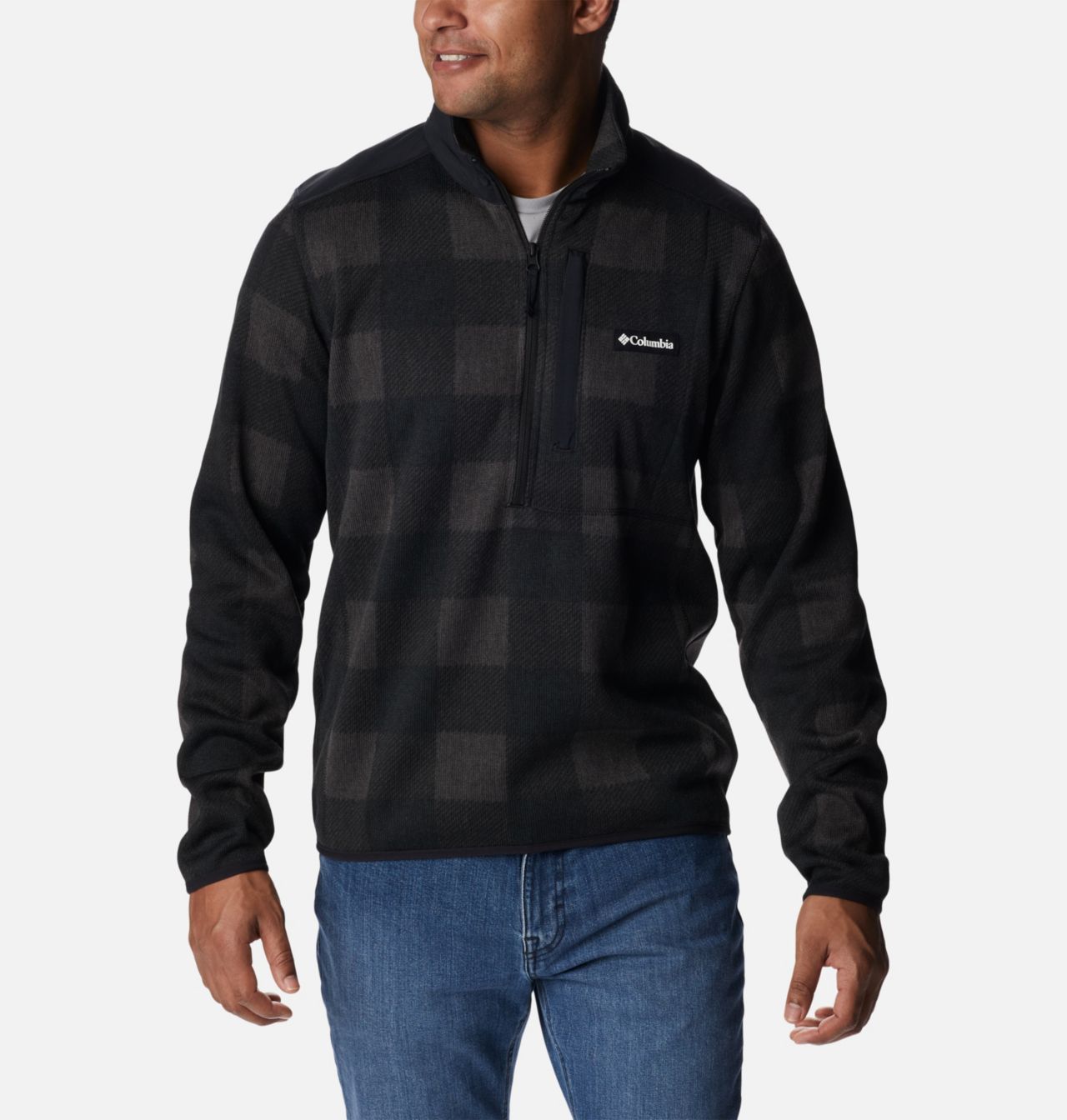 Men's Sweater Weather™ II Printed Fleece Half Zip Pullover 1