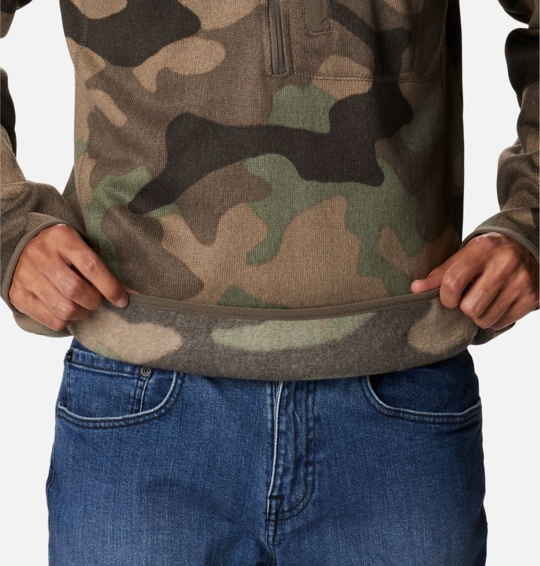 Thumbnail: Men's Sweater Weather II Printed Fleece Half Zip Pullover, Color: Cypress Mod Camo, image 5