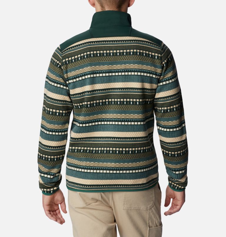 Sweater Weather II Printed Half Zip | 370 | M, Color: Spruce Apres Stripe, image 2