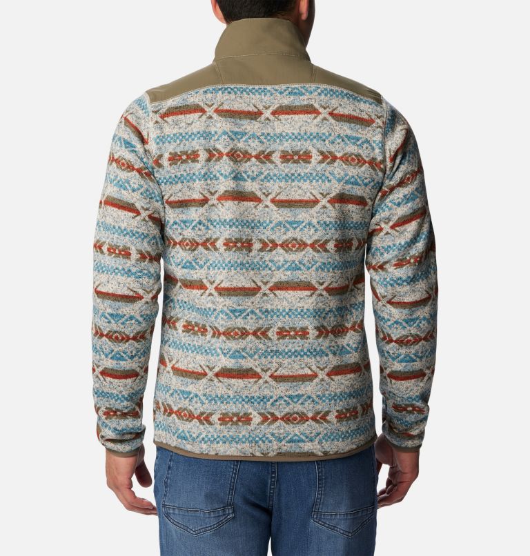 Sweater Weather II Printed Half Zip | 460 | M, Color: Stone Blue Checkered Peaks Print, image 2