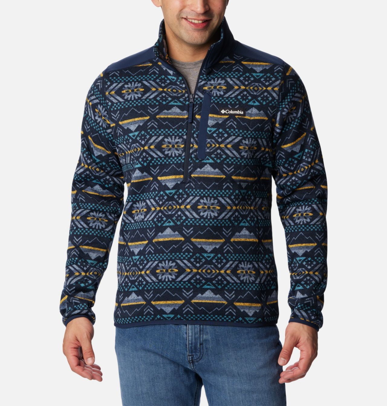 Sweater Weather™ II Printed Half Zip | 465 | S 1