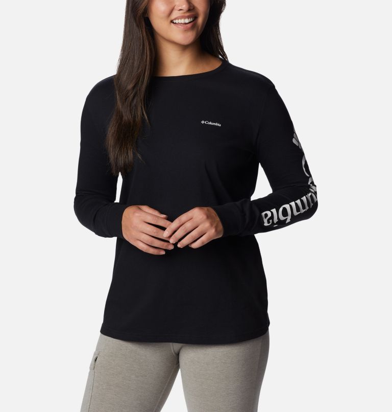 T-shirt Manches Longues North Cascades Femme, Color: Black, CSC Branded Sleeve, image 5
