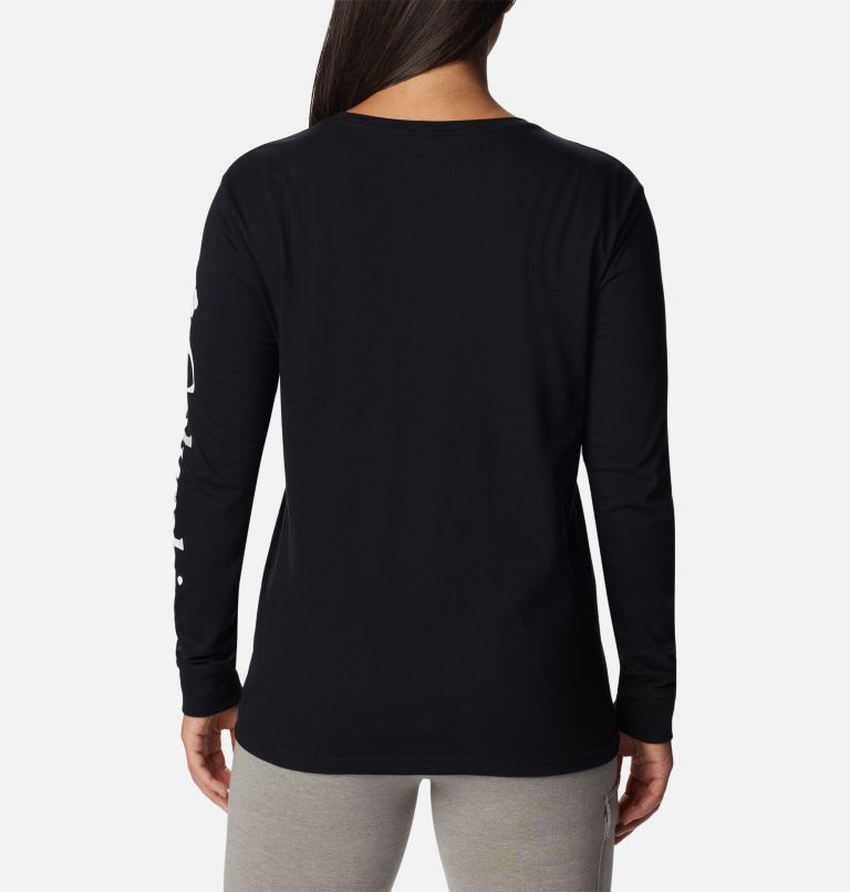 Thumbnail: T-shirt Manches Longues North Cascades Femme, Color: Black, CSC Branded Sleeve, image 2