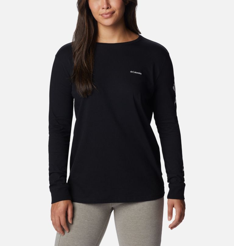 T-shirt Manches Longues North Cascades Femme, Color: Black, CSC Branded Sleeve, image 1