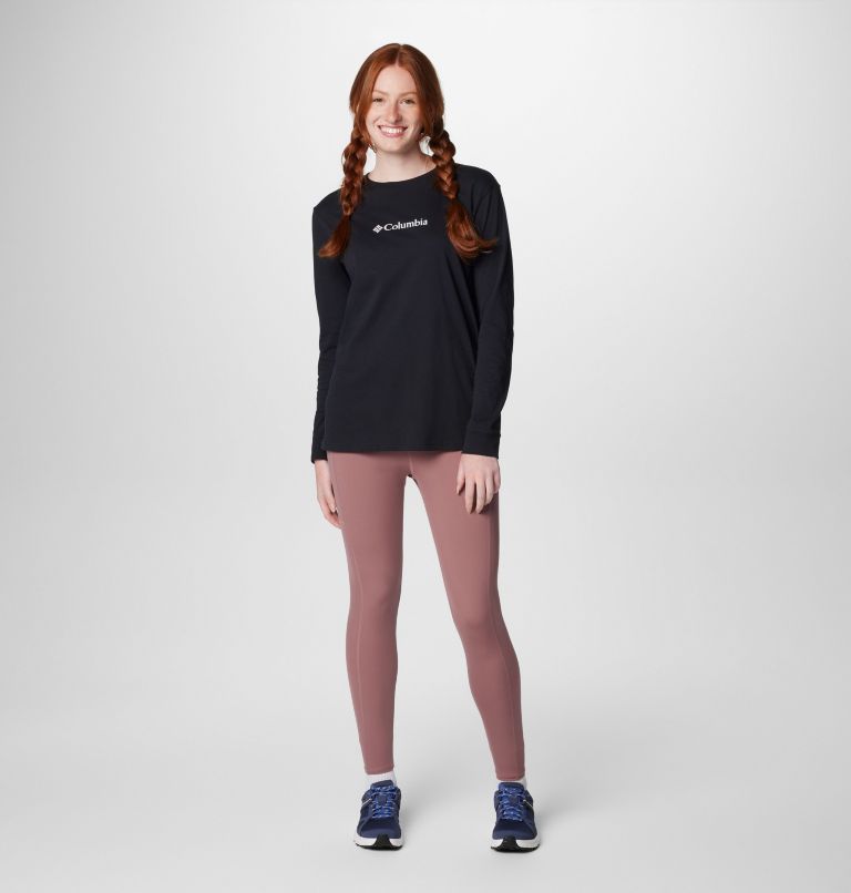 Women's North Cascades Long Sleeve T-shirt, Color: Black, Gem Columbia, image 3