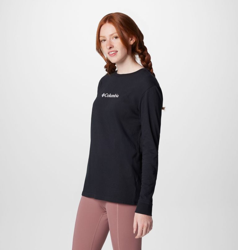 Women's North Cascades Long Sleeve T-shirt, Color: Black, Gem Columbia, image 4