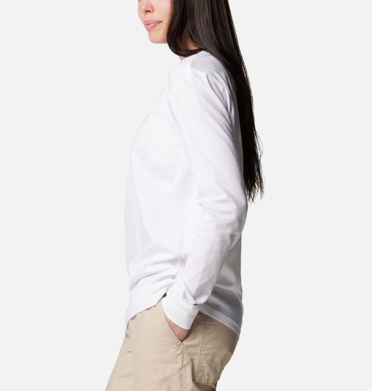 Women's North Cascades Long Sleeve T-shirt, Color: White, Gem Columbia, image 3