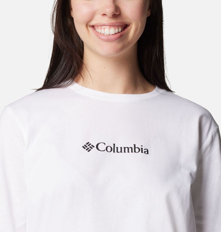 Women's North Cascades Long Sleeve T-shirt, Color: White, Gem Columbia, image 4