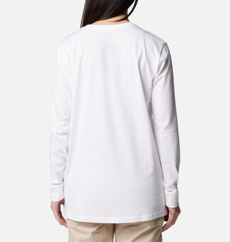 Women's North Cascades Long Sleeve T-shirt, Color: White, Gem Columbia, image 2