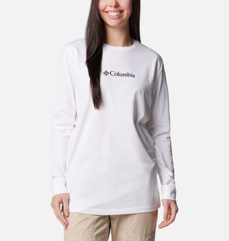 Women's North Cascades Long Sleeve T-shirt, Color: White, Gem Columbia, image 1
