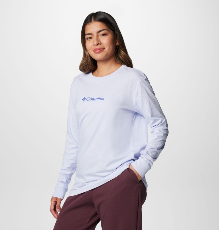 Women's North Cascades Long Sleeve T-shirt, Color: Snowdrift, Gem Columbia, image 4