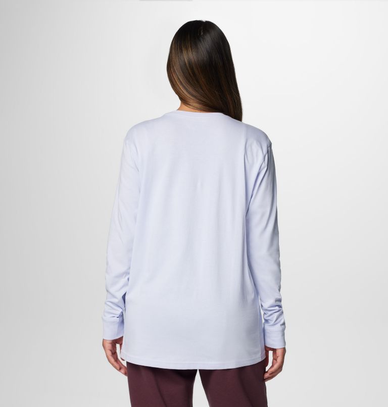 Women's North Cascades Long Sleeve T-shirt, Color: Snowdrift, Gem Columbia, image 2