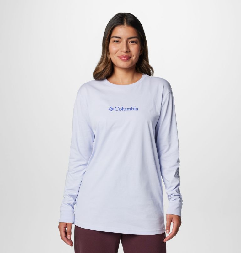 Women's North Cascades Long Sleeve T-shirt, Color: Snowdrift, Gem Columbia, image 1