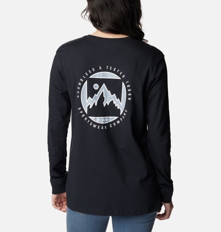 North Cascades Back Graphic LS Tee, Color: Black, Boundless Graphic, image 2