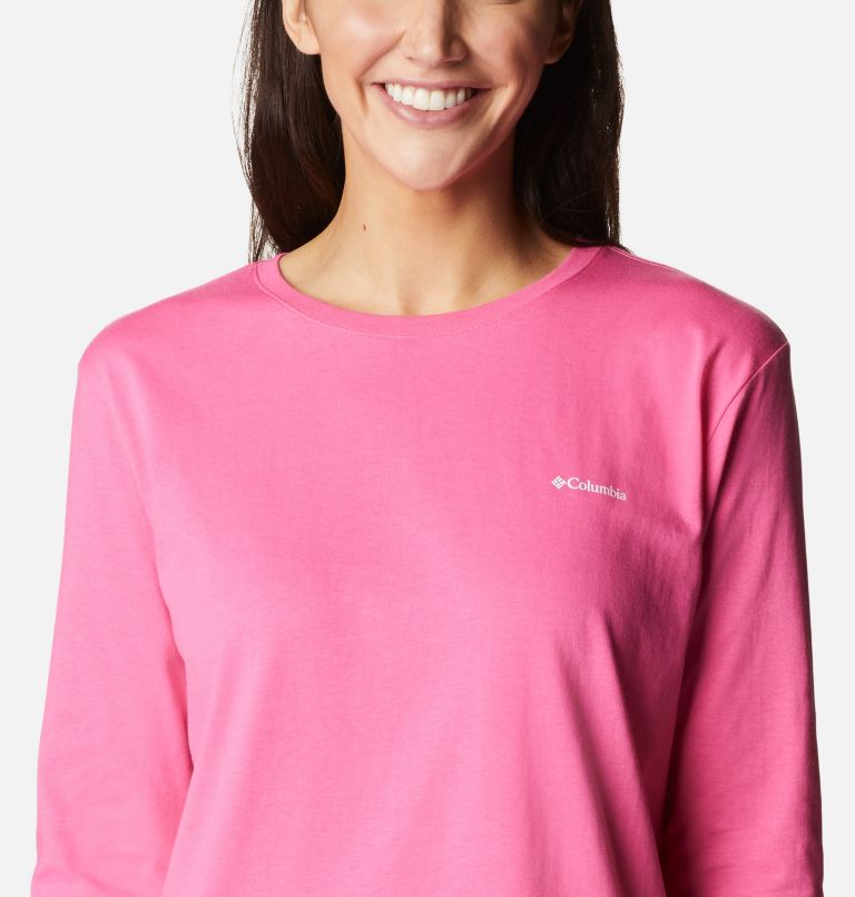 North Cascades Back Graphic LS Tee, Color: Wild Geranium, Boundless Graphic, image 4