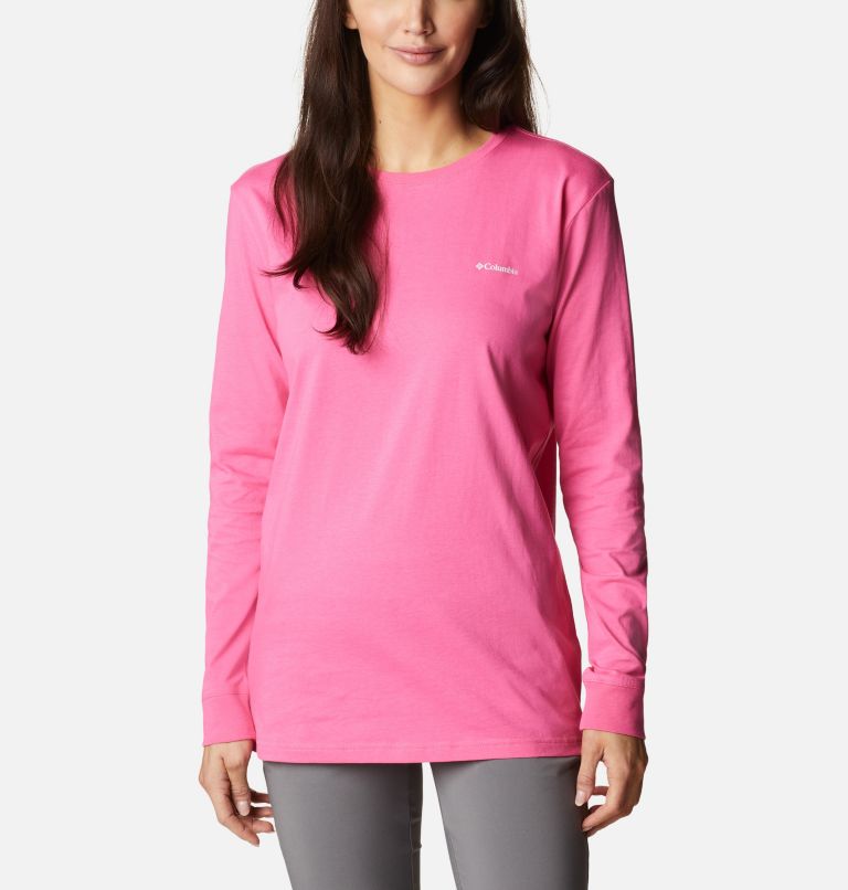 North Cascades Back Graphic LS Tee, Color: Wild Geranium, Boundless Graphic, image 1